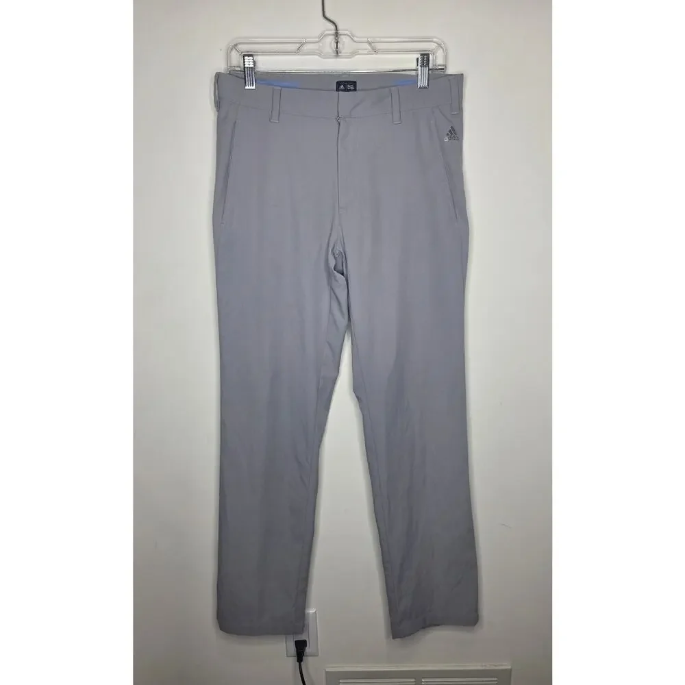Adidas grey flat front athletic golf pants - 30 x 32